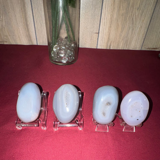 Druzy Agate Palm Stones