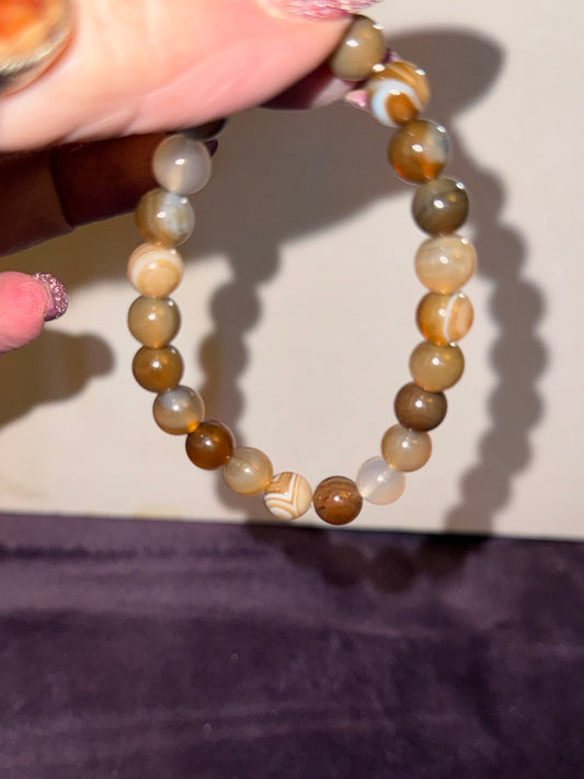 HQ 8mm Coffee Agate Bracelets