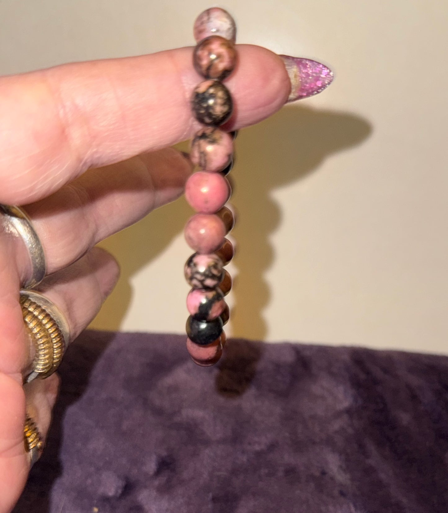 Rhodonite 8mm Bead Bracelets