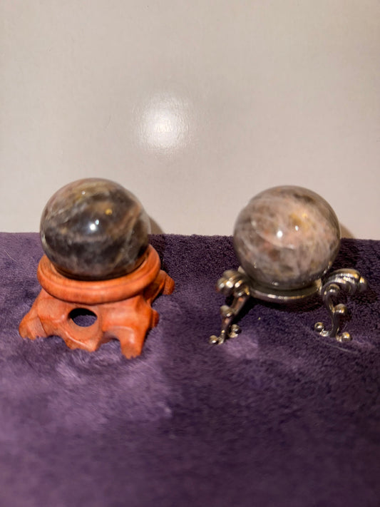 Black Moonstone Spheres