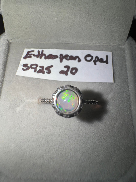 Ethiopian Opal s925 Adjustable Ring