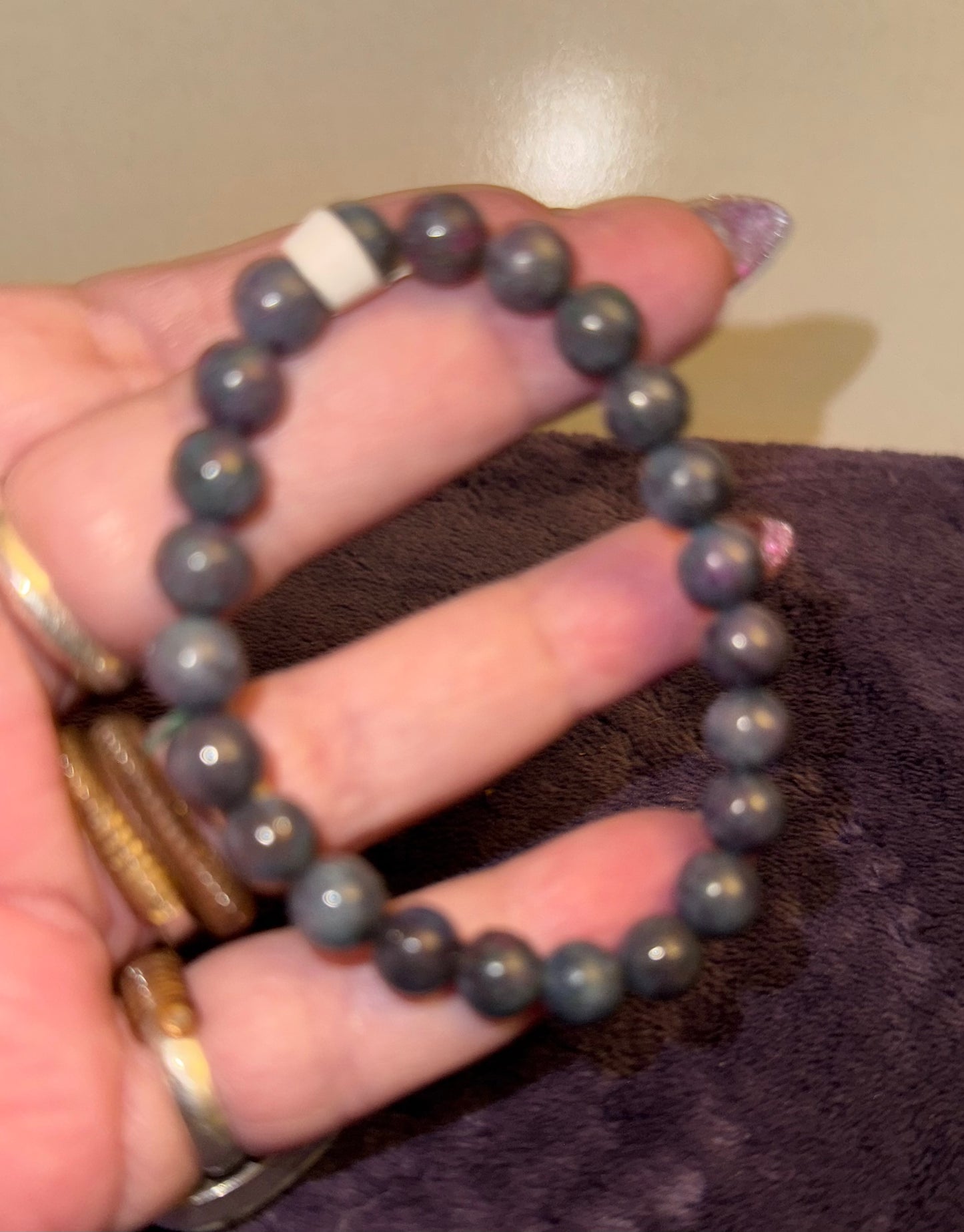 Ruby Kyanite 8mm Bead Bracelets