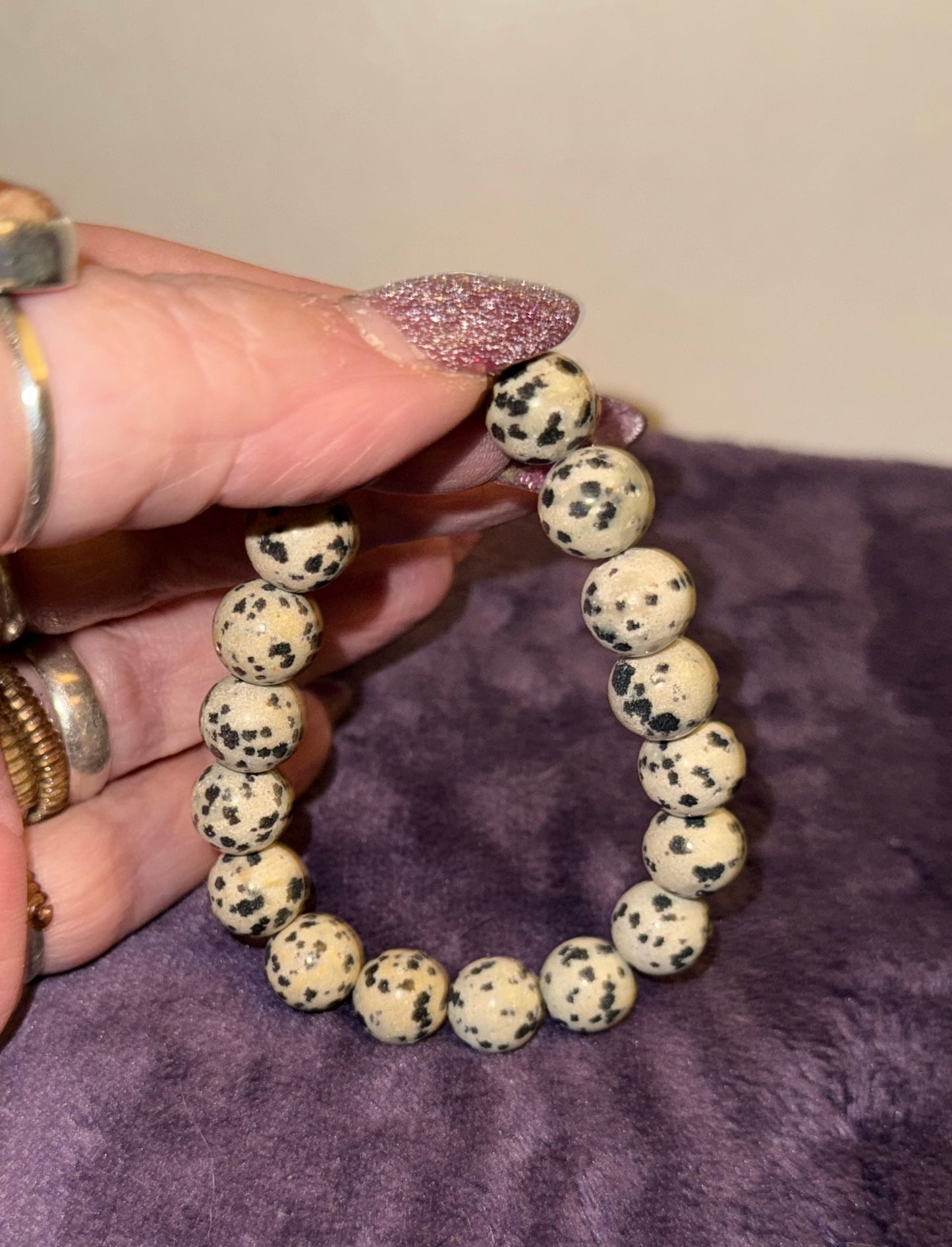 Dalmatian Jasper 10.5mm Bead Bracelets
