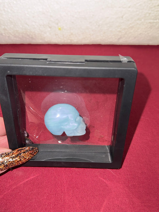 High Quality Star Aquamarine 1.5” Skull