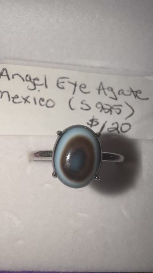 Angel Eye Agate Adjustable s925 Ring