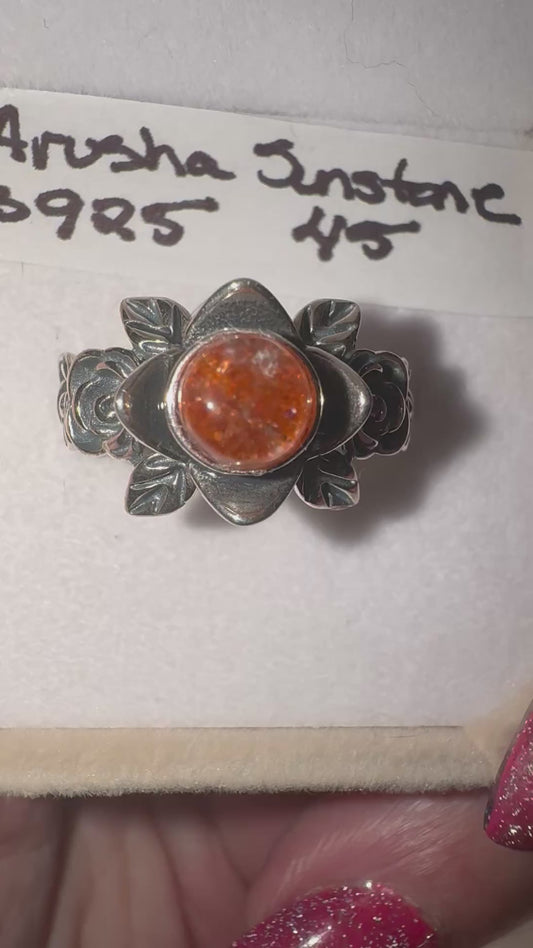 Arusha Sunstone Chunky Lotus s925 Ring