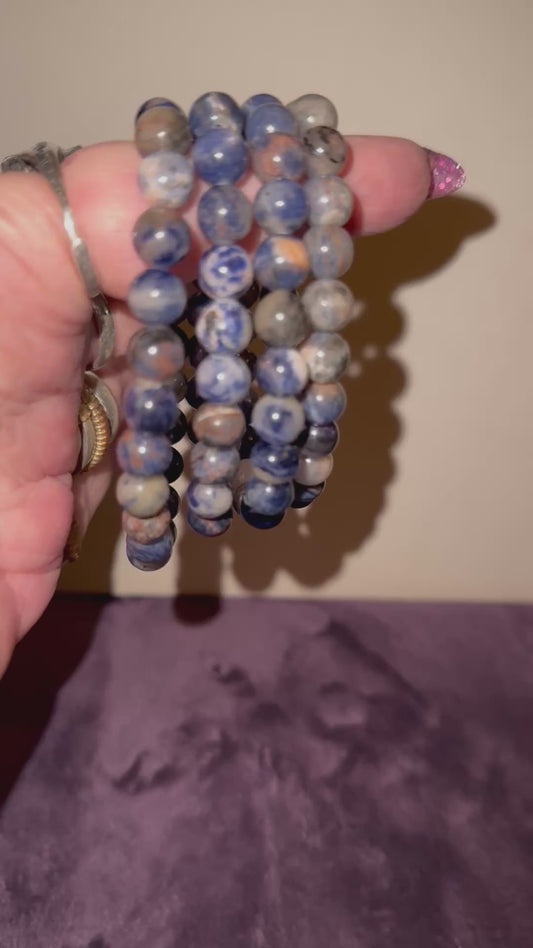 Sunset Sodalite 8mm Bead Bracelets