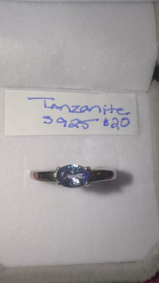 Tanzanite s925 Adjustable Ring