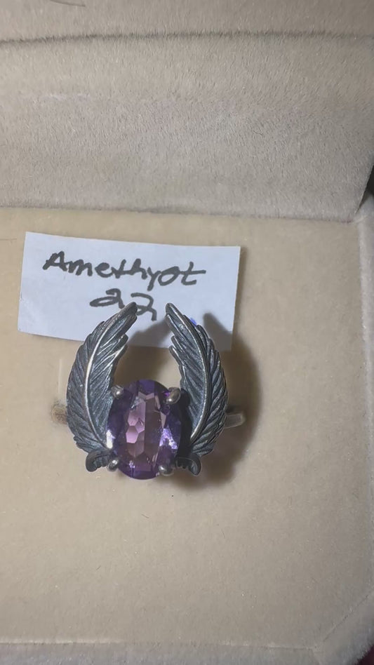Amethyst Wings s925 Rings. 2 Choices