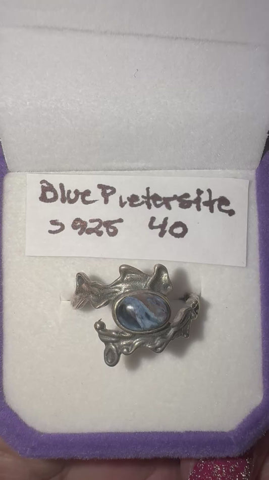 Blue Pietersite s925 Adjustable Ring