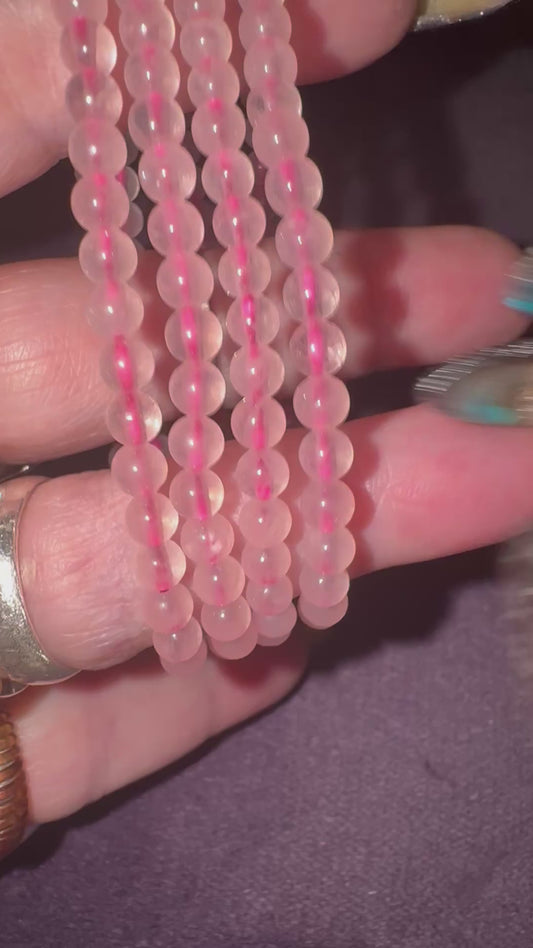 HQ Rose Quartz 4mm Bead Bracelets