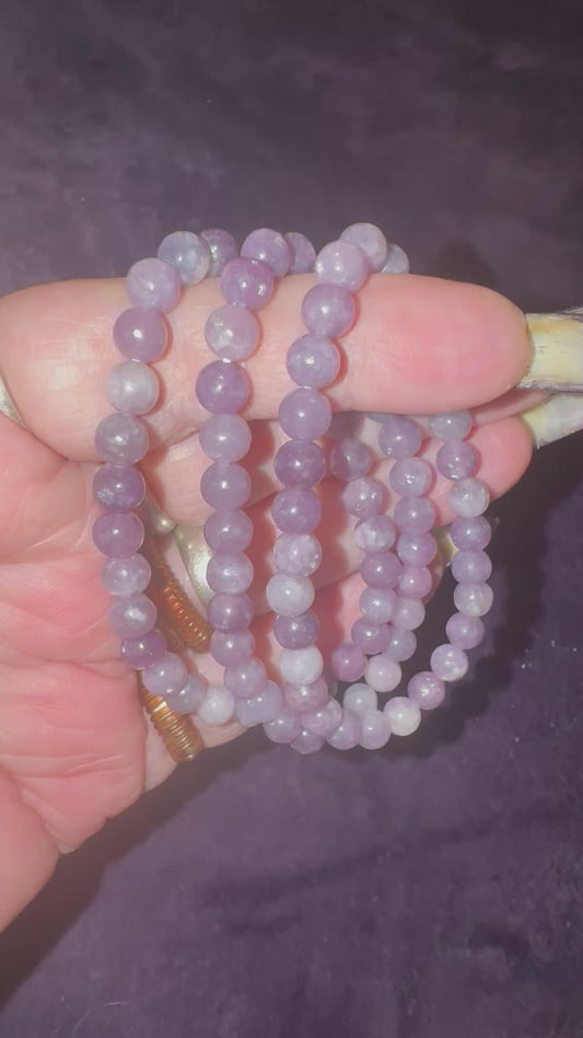 Purple Emerald 6 mm Bead Bracelets