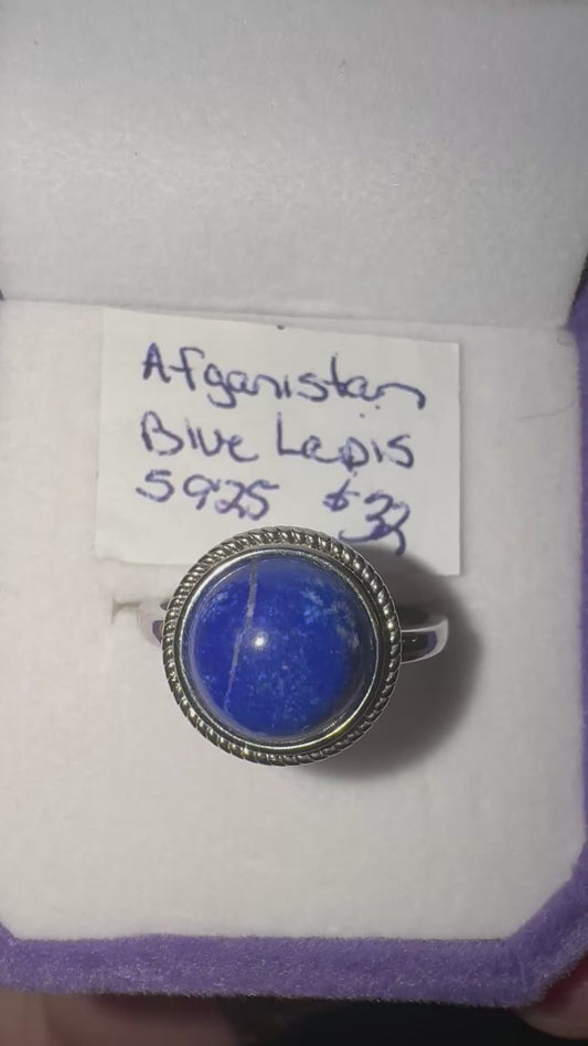 Blue Lapis ( Lapis Lazuli ) s925 Ring