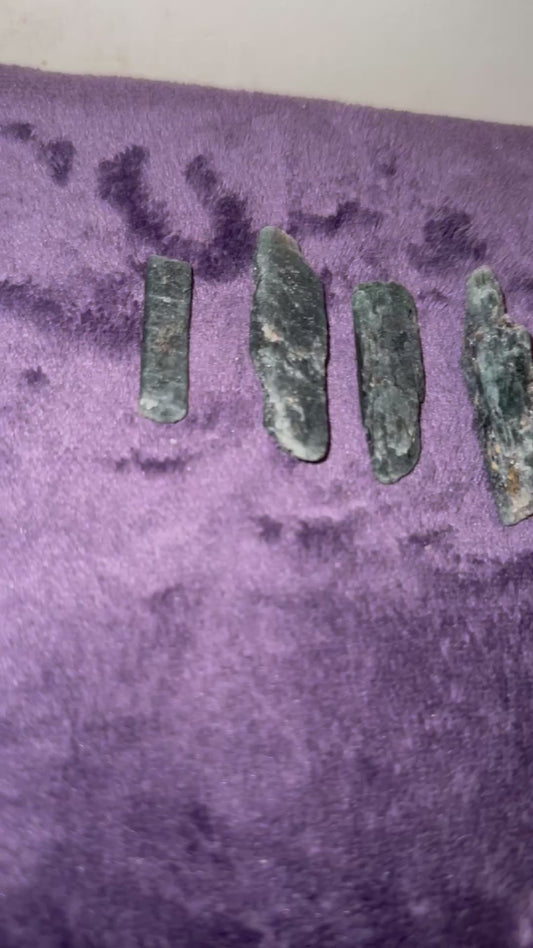 6pc. Bundle . Raw Chromium Green Tourmaline