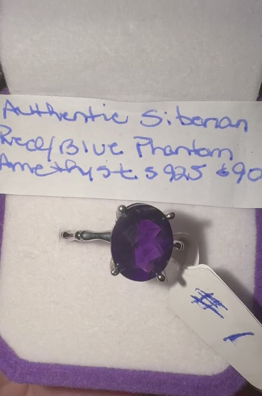 Authentic Siberian Red/ Blue Phantom Amethyst